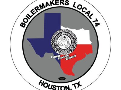 Round union local decal with a Texas map printed by Carroll Printing & Promotions in Houston