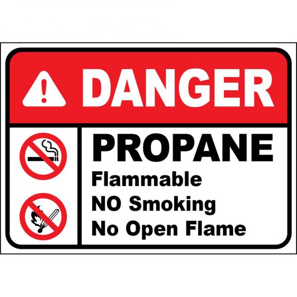 CS-082 Danger Propane No Smoking Open Flame
