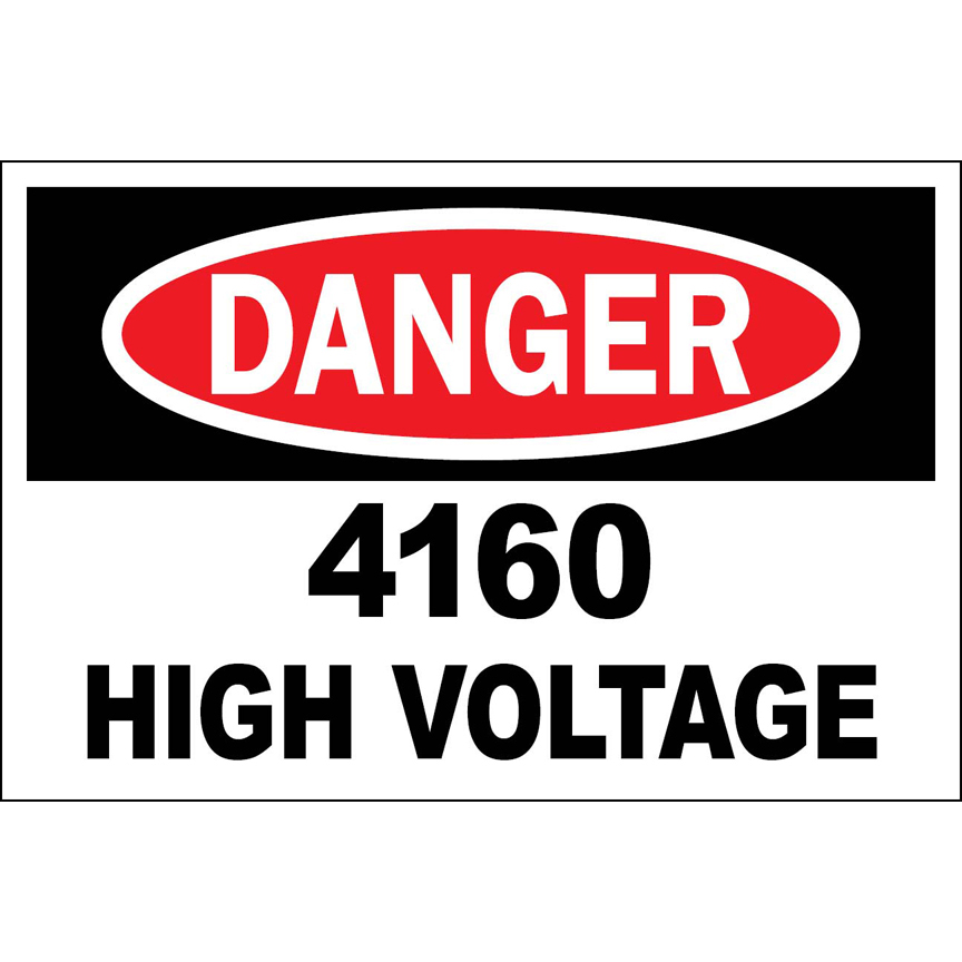 CS-215 Danger High Voltage 4160