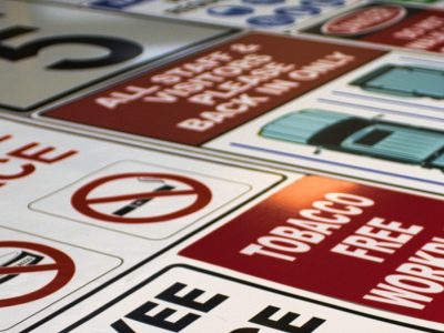 IMG_5053 Facility and jobsite safety signs fresh off production at Carroll Printing & Promotions in Houston