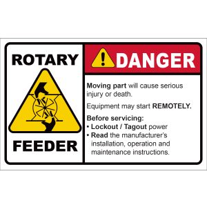 CS-269 Danger Moving Parts Rotary Feeder