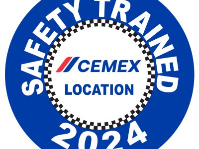 CD-STD_SafetyTrainedDecal Round blue Safety Trained location decal printed by Carroll Printing & Promotions