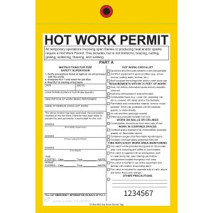 CTAG-002 Hot Work Permit Tag