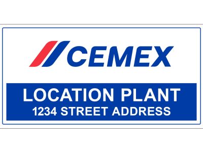 CS-152_DowntownPlant_sign Aluminum plant location sign printed by Carroll Printing & Promotions