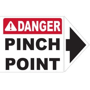 CD-045 Danger Pinch Point Door Decal