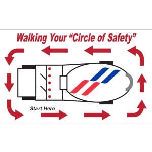 CD-046 Walking Circle Safety Door Decal