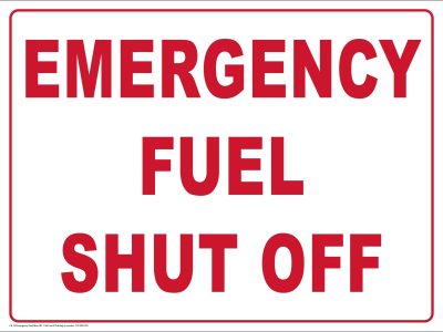 CS-314_EmergencyFuelShutOff Emergency Fuel Shut Off facility safety sign printed by Carroll Printing & Promotions