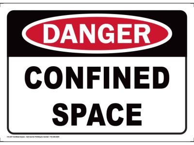 CS-327_Danger_ConfinedSpace Danger Confined Space safety sign printed by Carroll Printing & Promotions