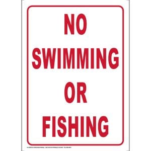 CS-328 No Swimming Fishing